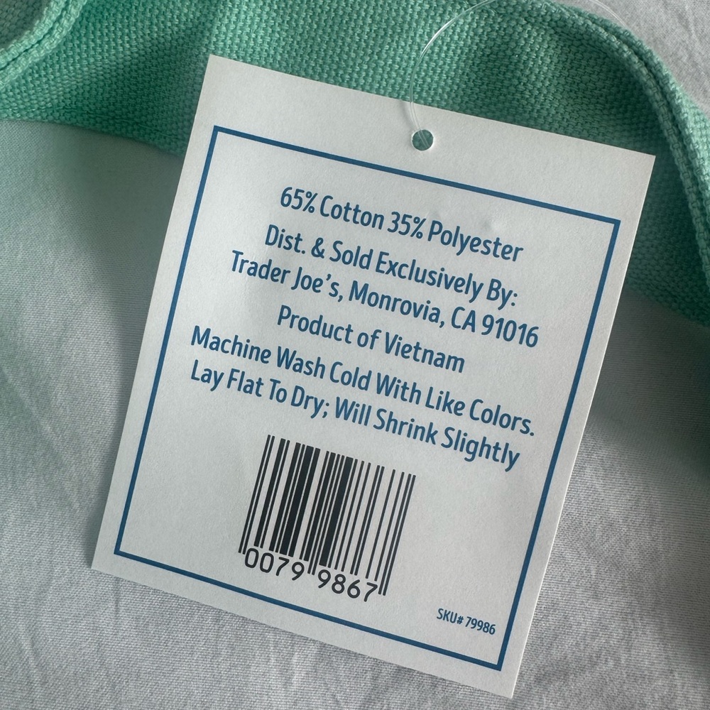 Canvas Tote Bag Set - Pink, Blue, Green, Purple - Picture 7 of 8